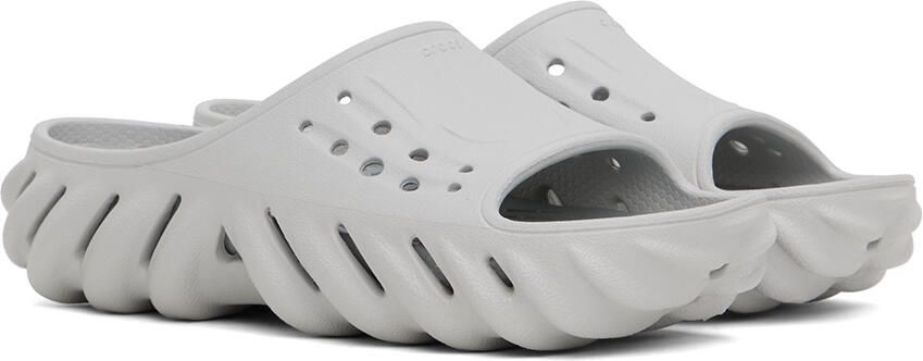 Crocs Gray Echo Slides - Picture 3