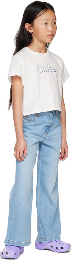 Crocs Kids Blue Classic Marbled Clogs - Picture 4