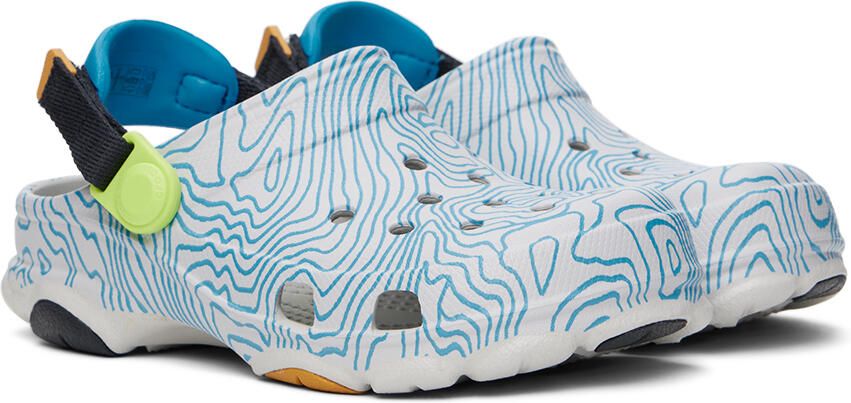 Crocs Kids Gray & Blue All-Terrain Topographic Clogs - Picture 2