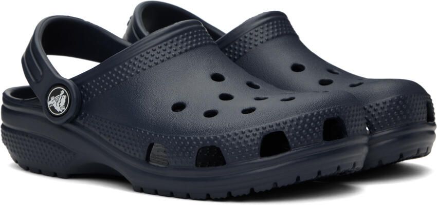 Crocs Kids Navy Classic Clogs - Picture 2