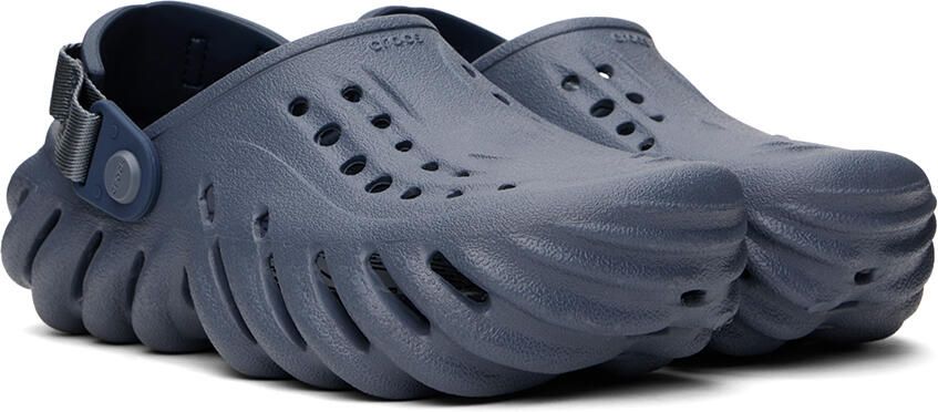 Crocs Kids Navy Echo Clogs - Picture 2