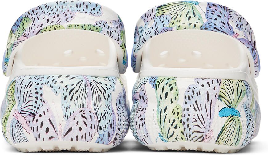 Crocs Kids White Classic Cutie Butterfly Clogs
