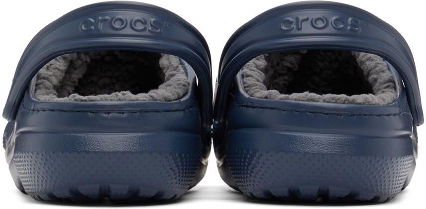 Crocs Navy Classic Lined Clogs