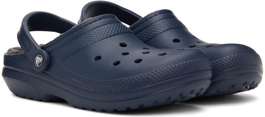 Crocs Navy Classic Lined Clogs - Picture 2