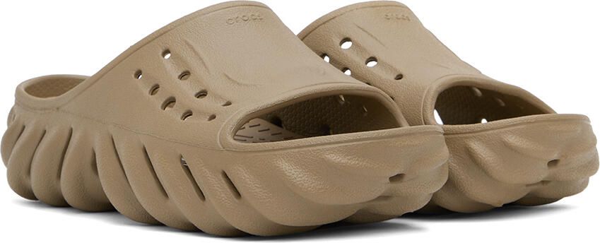 Crocs Taupe Echo Slides
