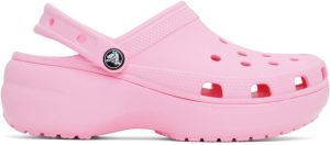 Crocs Pink Classic Platform Clogs