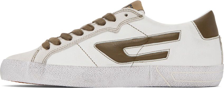 Diesel Off-White & Brown S-Leroji Low Sneakers - Picture 3