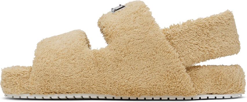 Dolce & Gabbana Beige Logo Sandals - Picture 3