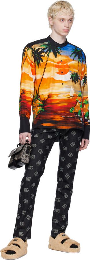 Dolce & Gabbana Beige Logo Sandals - Picture 4