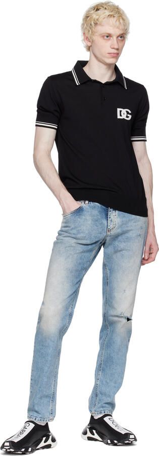 Dolce & Gabbana Black & White Sorrento Sneakers - Picture 5