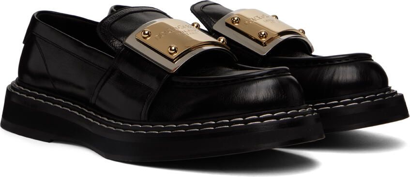 Dolce & Gabbana Black Bernini Loafers - Picture 2