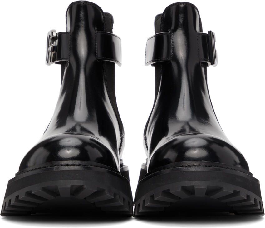 Dolce & Gabbana Black Brushed Ankle Boots - Picture 2