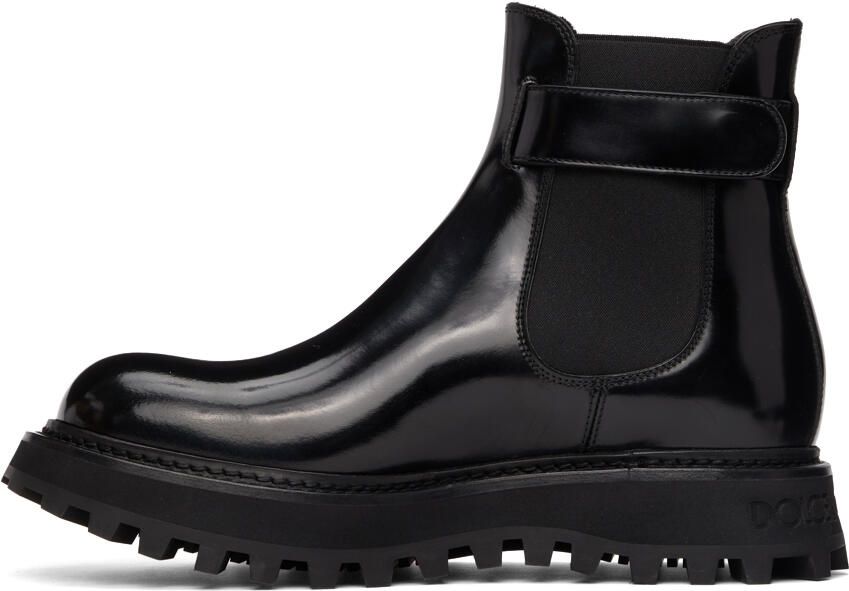 Dolce & Gabbana Black Brushed Ankle Boots - Picture 4
