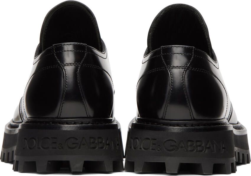 Dolce & Gabbana Black Brushed Derbys