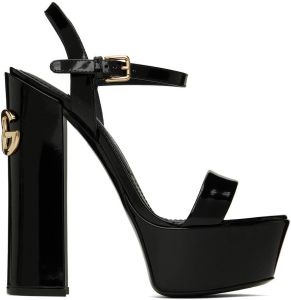 Dolce & Gabbana Black Keira Heeled Sandals