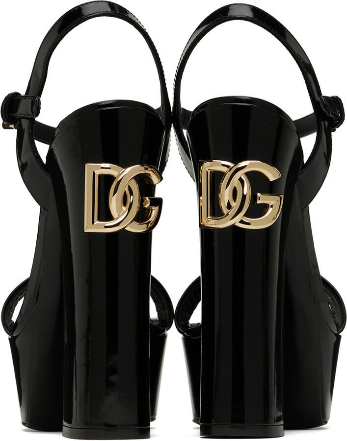 Dolce & Gabbana Black Keira Heeled Sandals - Picture 3