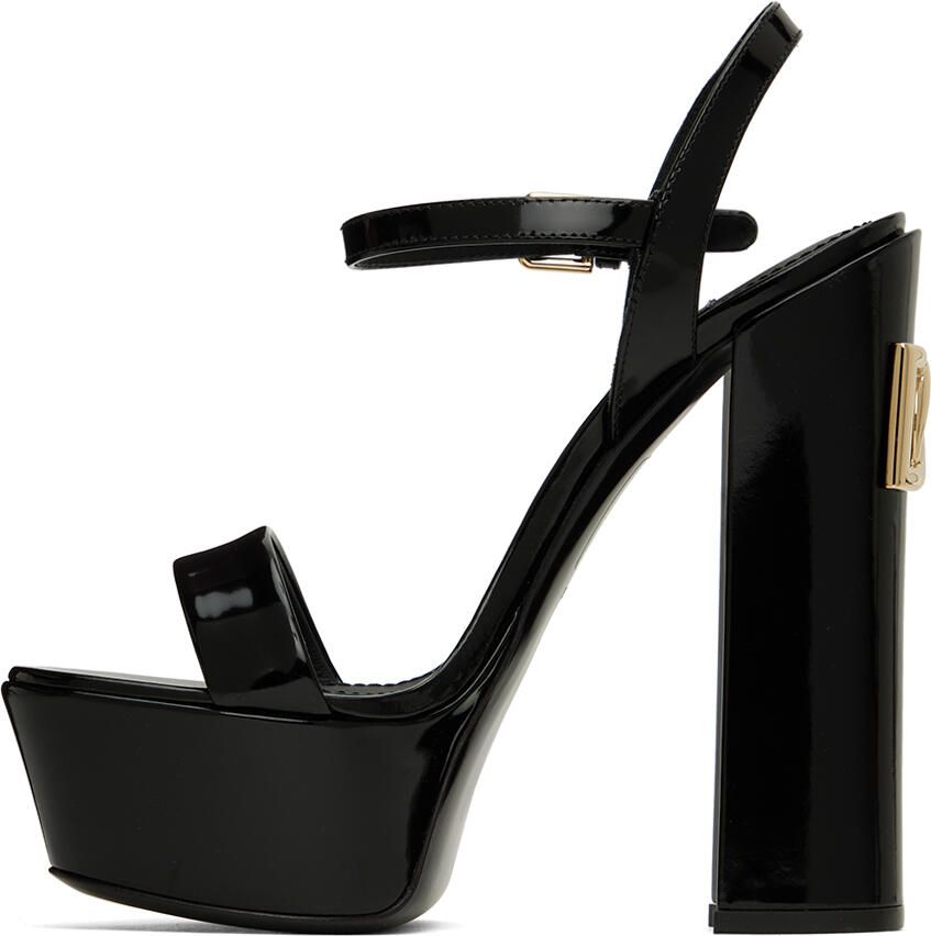 Dolce & Gabbana Black Keira Heeled Sandals - Picture 2