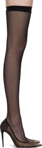 Dolce & Gabbana Black Kim Kardashian Edition Stretch Tulle Tall Boots