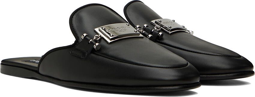 Dolce & Gabbana Black Logo Loafers - Picture 2