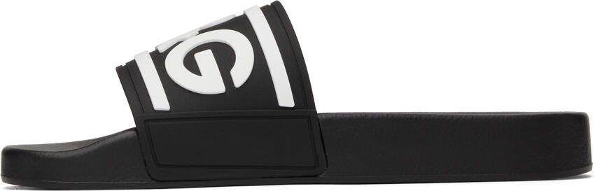Dolce & Gabbana Black Logo Sandals - Picture 4
