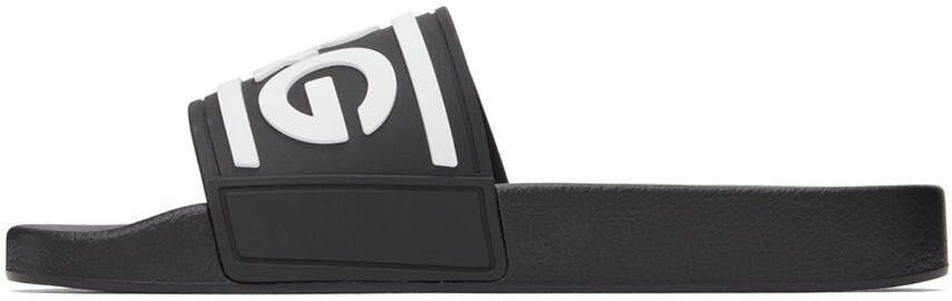 Dolce & Gabbana Black Logo Slides - Picture 4