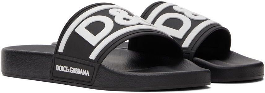 Dolce & Gabbana Black Logo Slides - Picture 2