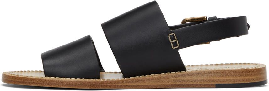 Dolce & Gabbana Black Pantheon Sandals - Picture 4