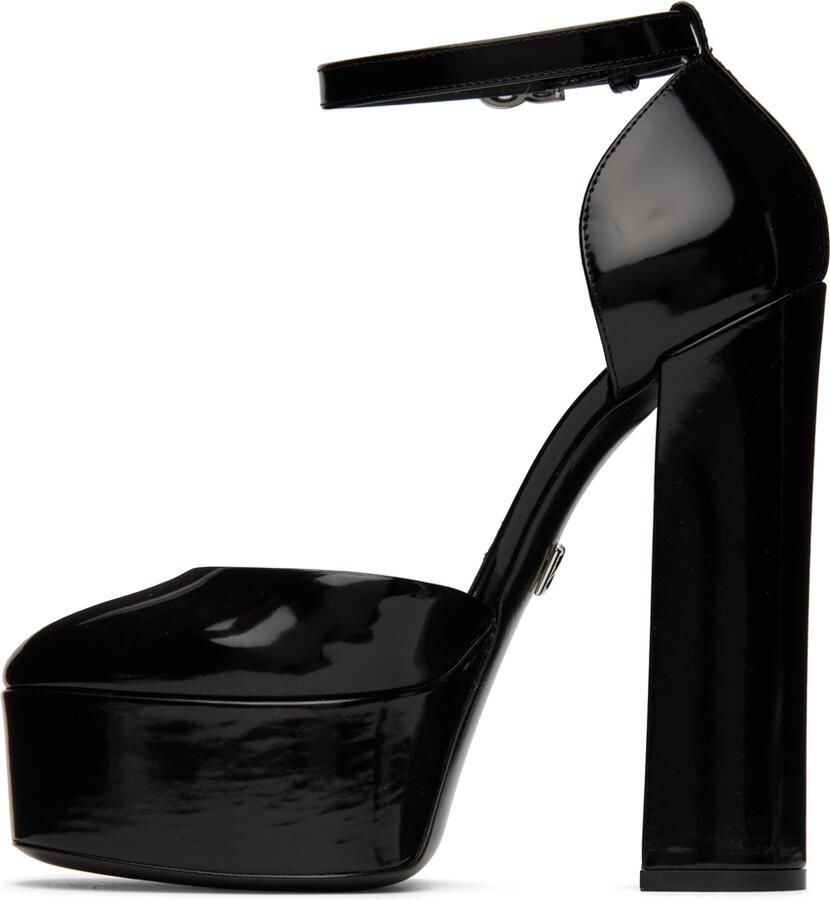 Dolce & Gabbana Black Polished Platform Heels