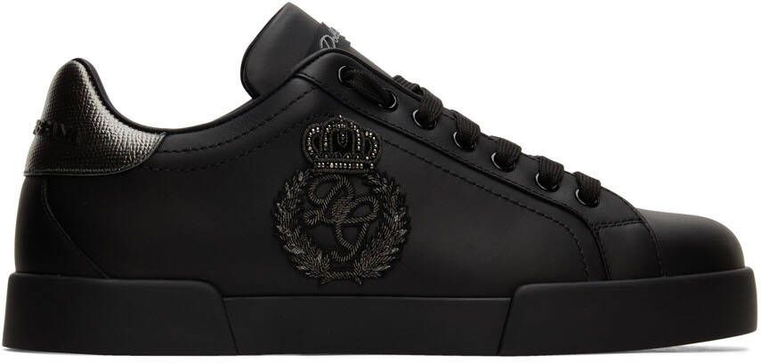 Dolce & Gabbana Black Portofino Sneakers