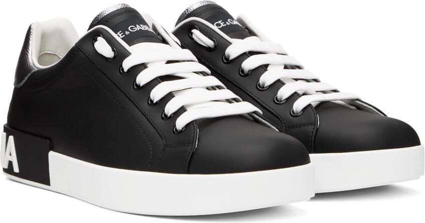 Dolce & Gabbana Black Portofino Sneakers - Picture 2