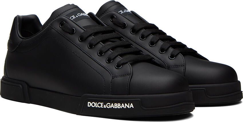 Dolce & Gabbana Black Portofino Sneakers - Picture 2