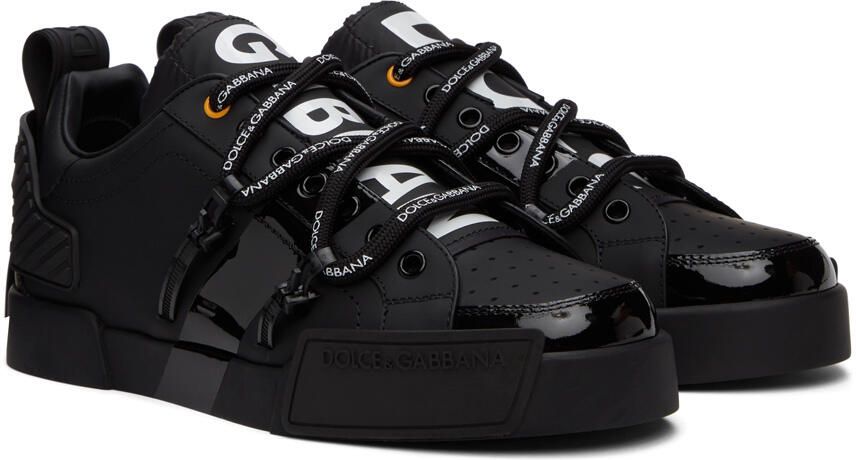Dolce & Gabbana Black Portofino Sneakers - Picture 2