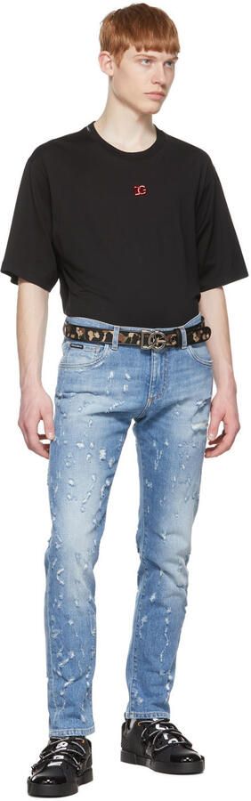 Dolce & Gabbana Black Portofino Sneakers - Picture 4