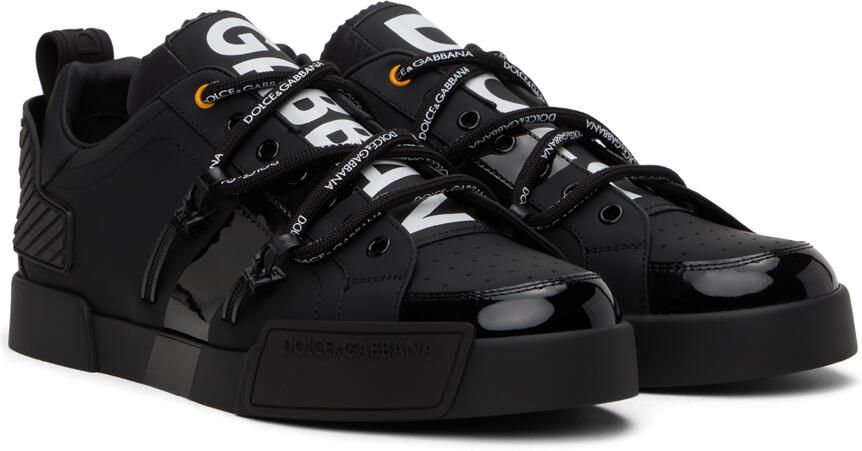 Dolce & Gabbana Black Portofino Sneakers - Picture 2