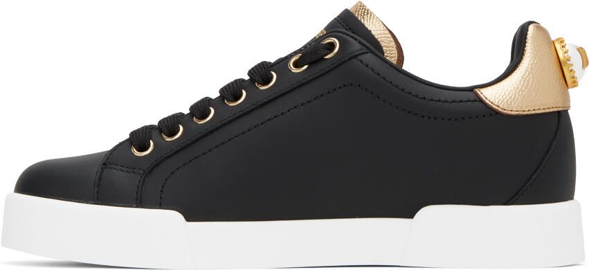 Dolce & Gabbana Black Portofino Sneakers - Picture 3