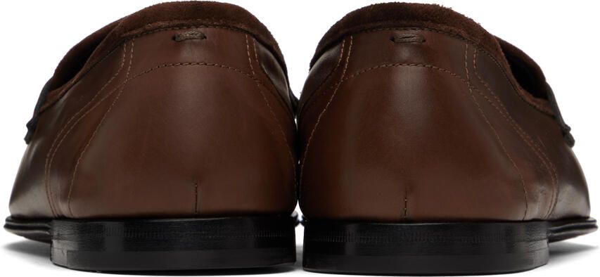 Dolce & Gabbana Brown Calfskin Slippers