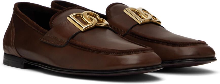 Dolce & Gabbana Brown Calfskin Slippers - Picture 2