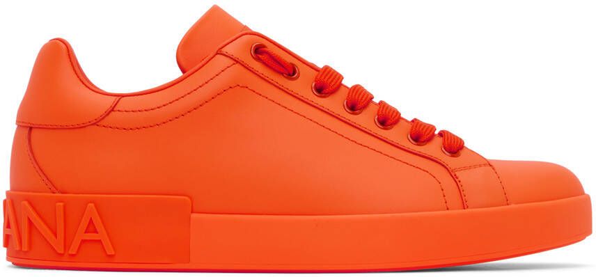 Dolce & Gabbana Orange Portofino Sneakers