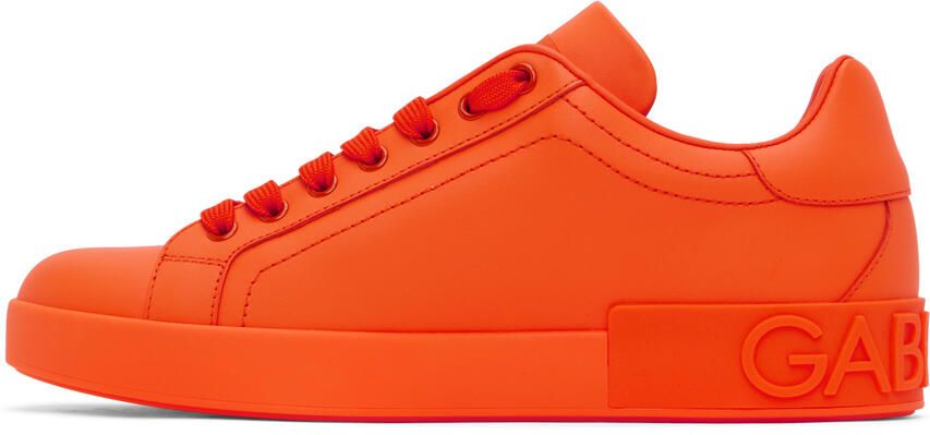 Dolce & Gabbana Orange Portofino Sneakers - Picture 3