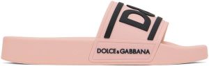 Dolce & Gabbana Pink Bonded Slides