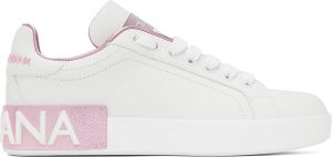 Dolce & Gabbana Pink Portofino Sneakers