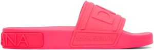 Dolce & Gabbana Pink Rubber Beach Slides
