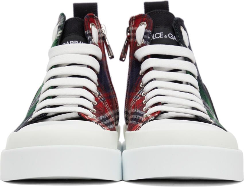 Dolce & Gabbana Portofino Light Two-Tone Mid-Top Sneakers - Picture 2