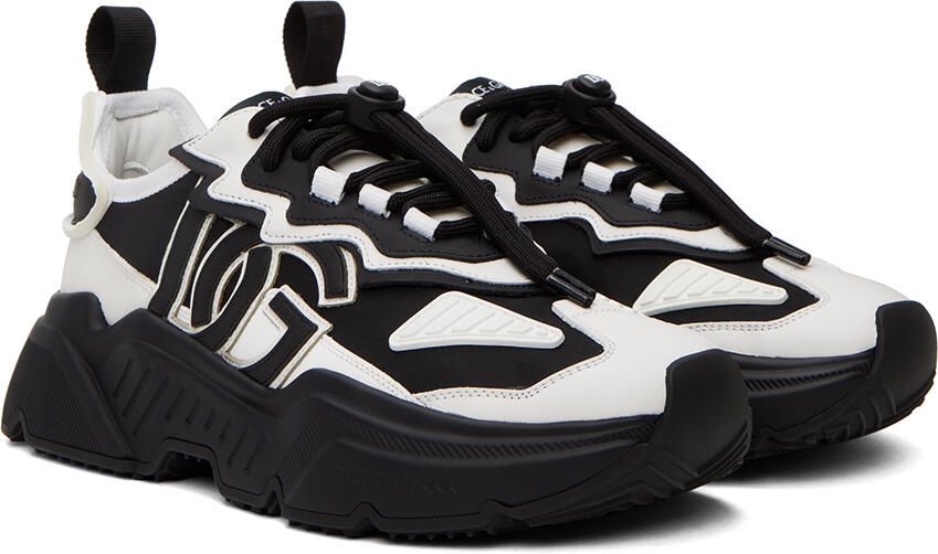 Dolce & Gabbana White & Black Daymaster Sneakers - Picture 2