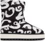 Dolce & Gabbana White & Black Graffiti Boots - Thumbnail 1