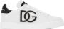 Dolce & Gabbana White & Black Portofino Low Sneakers - Thumbnail 1