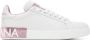Dolce & Gabbana White & Pink Portofino Low Sneakers - Thumbnail 6
