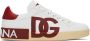 Dolce & Gabbana White & Red Portofino Low-Top Sneakers - Thumbnail 1