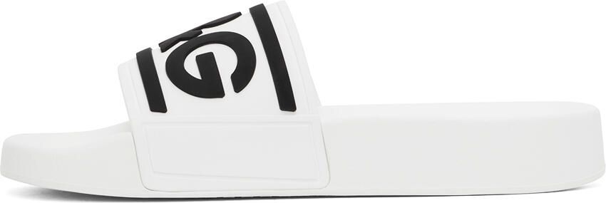 Dolce & Gabbana White Beachwear Slides - Picture 3