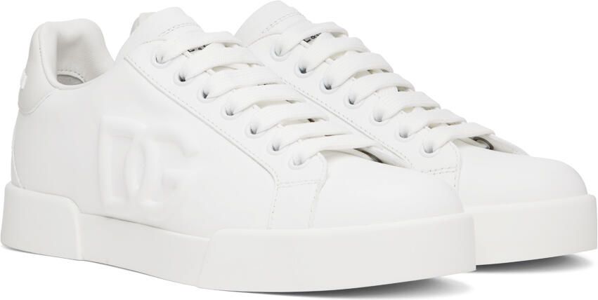 Dolce & Gabbana White Portofino DG Sneakers - Picture 2